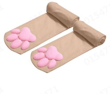 Kat Poot Sokken Voor Vrouwen Meisjes Kawaii 3D Kat Klauw Teen Mutsen Leuke Lolita Pawpads Cosplay Kat Poot pad Dij Hoge Sokken