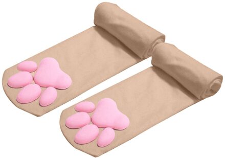 Kat Poot Sokken Voor Vrouwen Meisjes Kawaii 3D Kat Klauw Teen Mutsen Leuke Lolita Pawpads Cosplay Kat Poot pad Dij Hoge Sokken