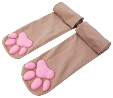 Kat Poot Sokken Voor Vrouwen Meisjes Kawaii 3D Kat Klauw Teen Mutsen Leuke Lolita Poot Pads Cosplay Kat poot Pad Dij Hoge Sokken kleur