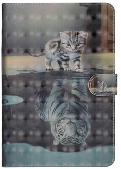 Kat Print Pu Leather Case Voor Samsung Galaxy Tab Een 8.0 T290 T295 Smart Cover Voor Samsung SM-T290 SM-T295 case + Filmgift MH