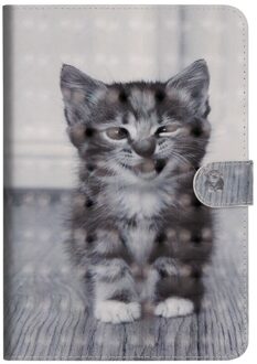 Kat Print Pu Leather Case Voor Samsung Galaxy Tab Een 8.0 T290 T295 Smart Cover Voor Samsung SM-T290 SM-T295 case + Filmgift XLM