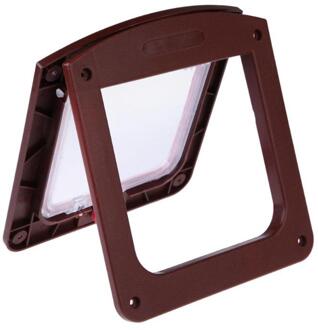 Kat Puppy Dog Gates Deur Afsluitbare Klep Deur Huisdier Veiligheidsproducten Lock Huisdier Deur Met Home Muur Deur voor Huisdieren Out Komende Bruin