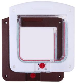 Kat Puppy Dog Gates Deur Afsluitbare Klep Deur Kitten Huisdier veiligheidsproducten Lock Geschikt voor Elke Muur of deur wit