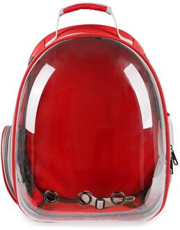 Kat Rugzak Venster Astronaut Tas Voor Katten Puppy Rugzak Carrier Voor Honden Trave Tas Dierbenodigdheden rood