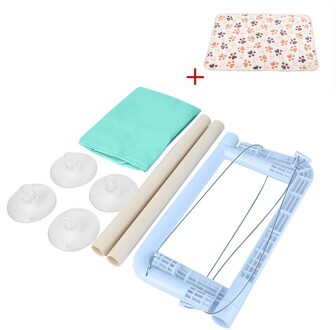 Kat Rusten Seat Baars Venster Hangmat Huisdier Opknoping Slapen Bedden Mount Huisdier Kat Hangmat Comfortabele Katten Huisdier Bed Lager 20kg groen en blanket