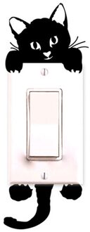 Kat Schakelaar Stickers Lichtschakelaar Decor Decals Art Mural Baby Kinderkamer Behang Voor Woonkamer Thuis Sticker Schakelaar Sticker