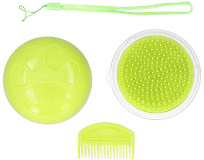 Kat Schoon Tool Multifunctionele Honden En Katten Dubbelzijdig Hoofd Massage Borstel Pet Grooming Tool Abs Tpe kam Kat Levert geel