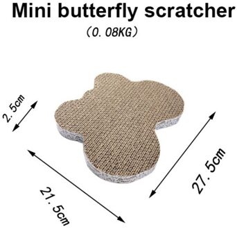 Kat Scratcher Board Krabpaal Mat Speelgoed Zacht Bed Mat Klauwen Zorg Krabpaal Speelgoed Mini Cat Scratch Speelgoed Dragen slip vlinder