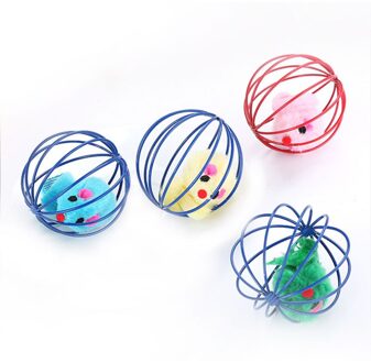 Kat Self-Opgewonden Speelgoed Lente Gevangenis Kooi Muis Telescopische Draad Lente Handig Kat Intelligentie Trainnig Levert Kleur Willekeurige 02