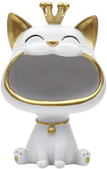 Kat sleutelbakje - 15 x 25 x 13 cm - kunsthars