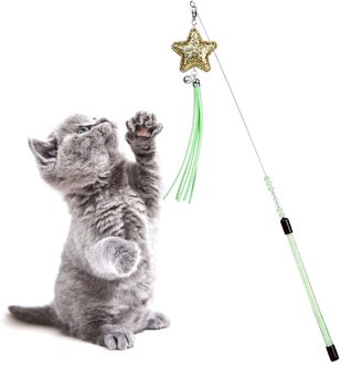 Kat Speelgoed Kat Wand Kat Teaser Ster Kwastje Decoratieve Kitten Interactieve Wand Kat Bel Wand Speelgoed Voor Katten groen