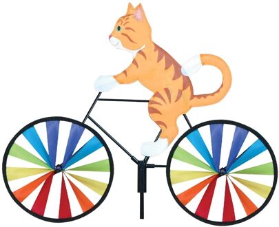 Kat Tijger Op Fiets Diy Windmolen Dier Fiets Wind Spinner Draaimolen Gazon Decoratieve Gadgets Kids Outdoor Speelgoed