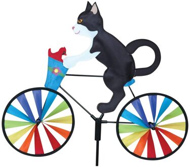 Kat Tijger Op Fiets Diy Windmolen Dier Fiets Wind Spinner Draaimolen Gazon Decoratieve Gadgets Kids Outdoor Speelgoed
