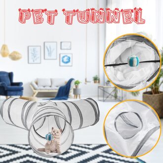 Kat Tunnel Bed Met Mat Inklapbare 2 Way Tube Met Krassen Bal Interactieve Speelgoed Piek Gat Hideout Huis Voor Kat puppy Kitten
