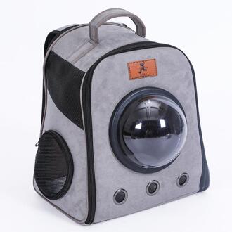 Kat Uit Pack Draagbare Hond Rugzak Katten Producten Voor Huisdieren Capsule Huisdier Zak Draagbare Grote Ademende Kat Slaapzak tas grijs