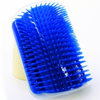 Kat Zelf Groomer Borstel Pet Grooming Supplies Ontharing Kam Voor Kat Hond Haar Verlies Trimmen Kat Massage Apparaat Met kattenkruid Blauw