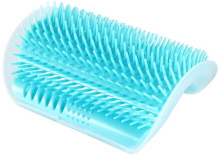 Kat Zelf Groomer Borstel Pet Grooming Supplies Ontharing Kam Voor Kat Hond Haar Verlies Trimmen Kat Massage Apparaat Met kattenkruid lucht blauw