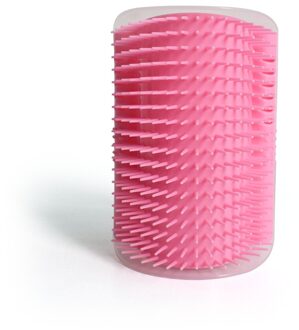 Kat Zelf Groomer Borstel Pet Grooming Supplies Ontharing Kam Voor Kat Hond Haar Verlies Trimmen Kat Massage Apparaat Met kattenkruid Roze
