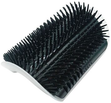 Kat Zelf Groomer Borstel Pet Grooming Supplies Ontharing Kam Voor Kat Hond Haar Verlies Trimmen Kat Massage Apparaat Met kattenkruid zwart