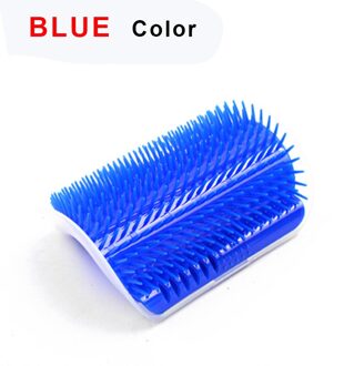Kat Zelf Grooming Haar Accessorie Met Catnip Hoek Gezicht Kietelen Ontharing Massage Borstel Kam En Pet Hond Kat Grooming handschoen Blauw