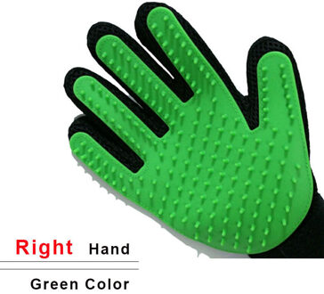 Kat Zelf Grooming Haar Accessorie Met Catnip Hoek Gezicht Kietelen Ontharing Massage Borstel Kam En Pet Hond Kat Grooming handschoen groen-rechtsaf hand