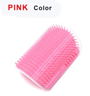 Kat Zelf Grooming Haar Accessorie Met Catnip Hoek Gezicht Kietelen Ontharing Massage Borstel Kam En Pet Hond Kat Grooming handschoen Roze