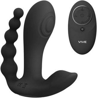 Kata - Pulse Wave Vibrerende Dubbele Penetratie Vibrator - Zwart