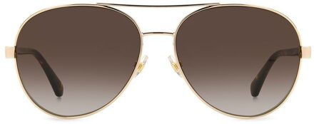 Kate Spade Aviator Zonnebril Gouden Frame Bruine Verloop - maat
