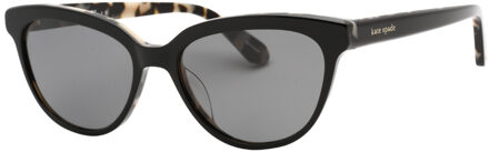 Kate Spade Cayenne/S grijze gepolariseerde lens zwarte zonnebril - maat
