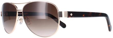 Kate Spade Dalia 2/S W15 B1 goud havana bruin gradiënt zonnebril - One Size
