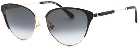 Kate Spade donkergrijze SF-lens gouden zonnebril met zwart detail - maat