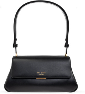 Kate Spade Fijnkorrelige Leren Schoudertas Zwart Kate Spade , Black , Dames - ONE Size