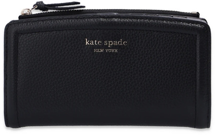 Kate Spade Lederen portemonnee met logo Kate Spade , Black , Dames - ONE Size
