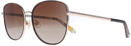 Kate Spade Maryam/G/S 06J LA goud havana bruin gradiënt gepolariseerde zonnebril - maat