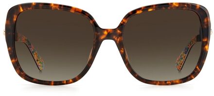 Kate Spade Wilhelmina Zonnebril Schildpadmotief - maat Donker Bruin