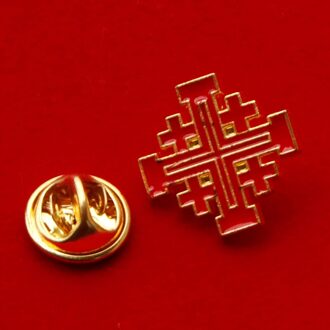 Katholieke Christian Jeruzalem Kruis Broche Badge Religieuze Sieraden Articulos Religiosos Catolico Kerk Halo Rood