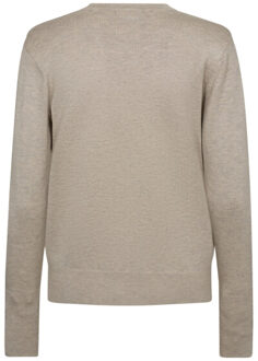 katie pullover 203030 moonbeam melange - maat M Beige