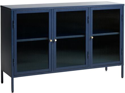 Katja metalen sideboard blauw - 132 x 40 cm