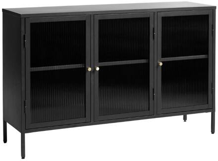 Katja metalen sideboard zwart - 132 x 40 cm