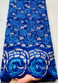 Katoen Afrikaanse Droge Kant Stof Nigeriaanse Kant Stof Zwitserse Voile In Zwitserland Vrouwen Naaien Jurk VSH036 AS PIC2