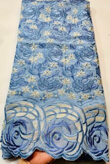 Katoen Afrikaanse Droge Kant Stof Nigeriaanse Kant Stof Zwitserse Voile In Zwitserland Vrouwen Naaien Jurk VSH036 AS PIC5