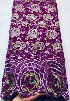 Katoen Afrikaanse Droge Kant Stof Nigeriaanse Kant Stof Zwitserse Voile In Zwitserland Vrouwen Naaien Jurk VSH036 AS PIC7