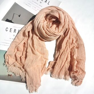 Katoen Bufandas Solider Kleur Sjaal Lente Herfst Warme Zachte Japanse Cool Katoen Kwastje Sjaal Mannen Sjaal Oranje