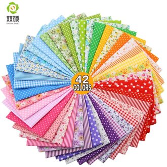 Katoen Effen Stof Telas Patchwork Fat Quarter Bundels Voor Naaien Patchwork Pop Doeken 50*50 CM42 PCS/LOT