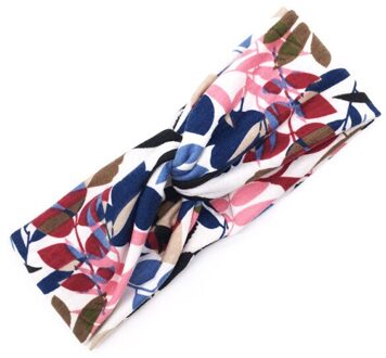 Katoen Elastische Knoop Hoofdbanden Hoofd Dames Band Wrap Geknoopt Stretchy Adult Twist Haaraccessoires Vrouwen Mode Haar Banden blauw