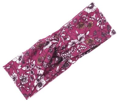 Katoen Elastische Knoop Hoofdbanden Hoofd Dames Band Wrap Geknoopt Stretchy Adult Twist Haaraccessoires Vrouwen Mode Haar Banden rood