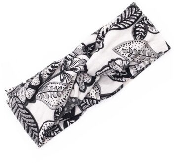 Katoen Elastische Knoop Hoofdbanden Hoofd Dames Band Wrap Geknoopt Stretchy Adult Twist Haaraccessoires Vrouwen Mode Haar Banden zwart