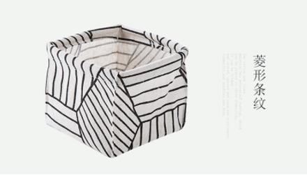 Katoen en Linnen Desktop Up Organizer Opbergdoos Bureau Briefpapier Opslag Mand Cosmetische Puin Afwerking Doos