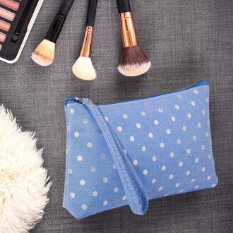 Katoen En Linnen Grote Capaciteit Cosmetische Multifunctionele Travel Cosmetische Tas Organizer Waterdichte Opslag Neceser Opknoping blauw