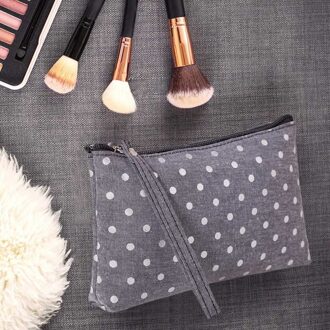 Katoen En Linnen Grote Capaciteit Cosmetische Multifunctionele Travel Cosmetische Tas Organizer Waterdichte Opslag Neceser Opknoping grijs